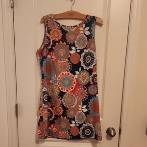 Colorful Sleeveless Floral Dress